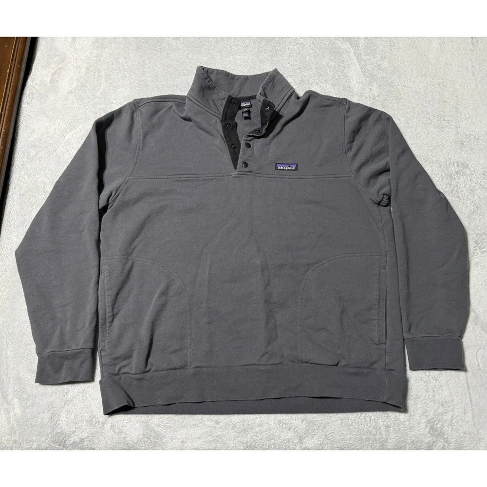 Patagonia Men's XL Snap-T Fleece Pullover Sweatshirt Mock Neck Button Pockets - Picture 1 of 12